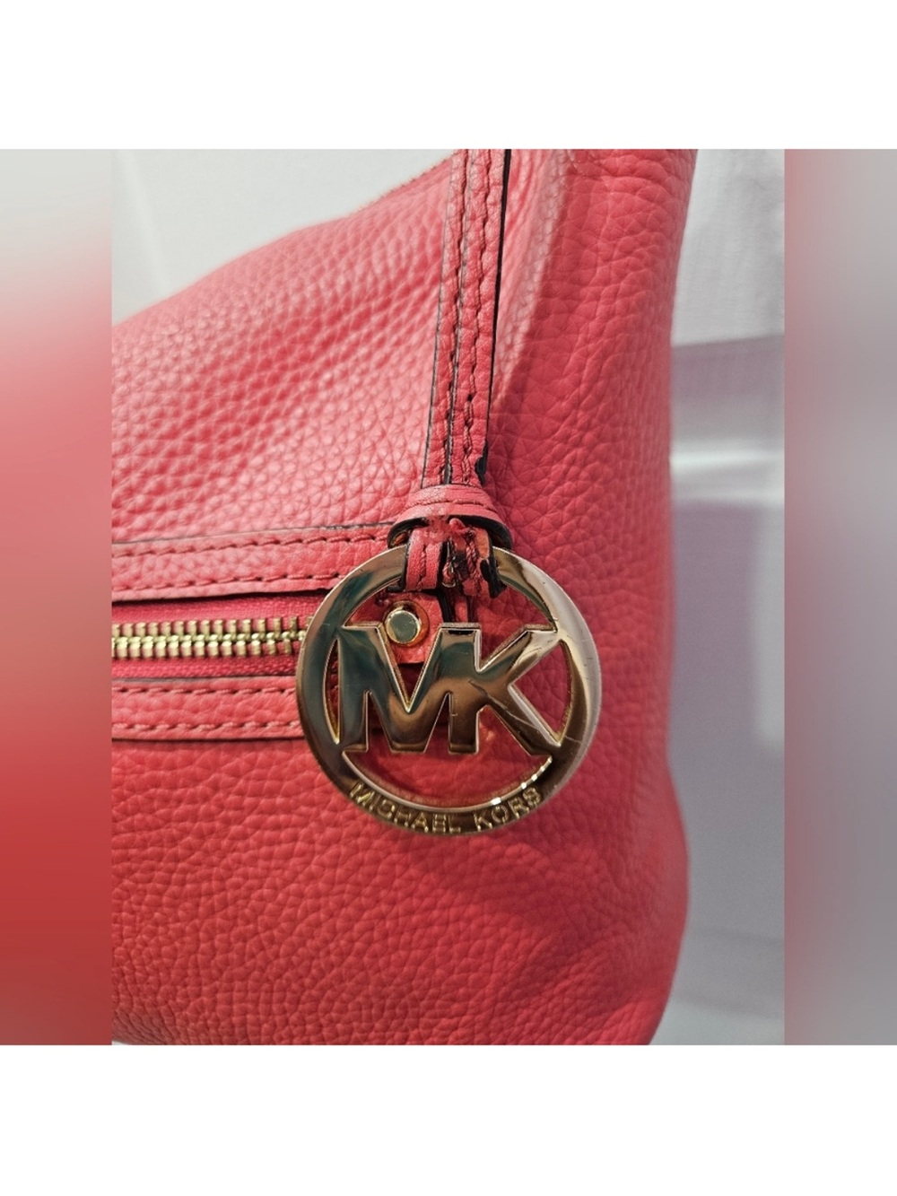 Michael Kors Coral Leather Crossbody Bag - Picture 5 of 11